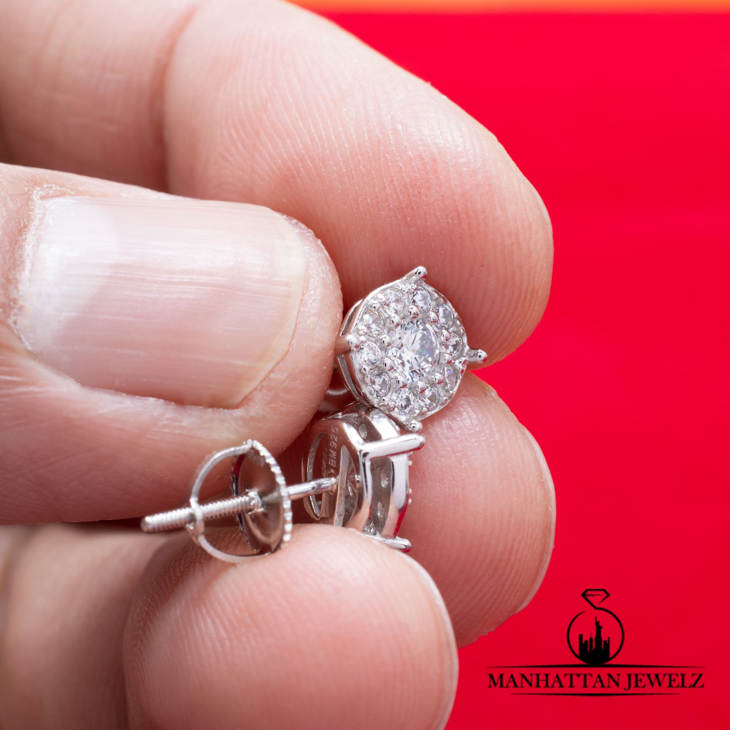 Moissanite Silver Earrings I M10004