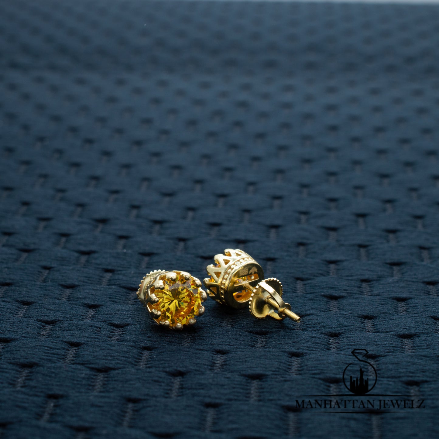 Real Silver CZ Stud Earrings # 927154