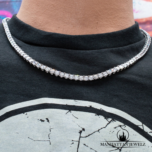 Shop Real Silver Tennis Necklace Online