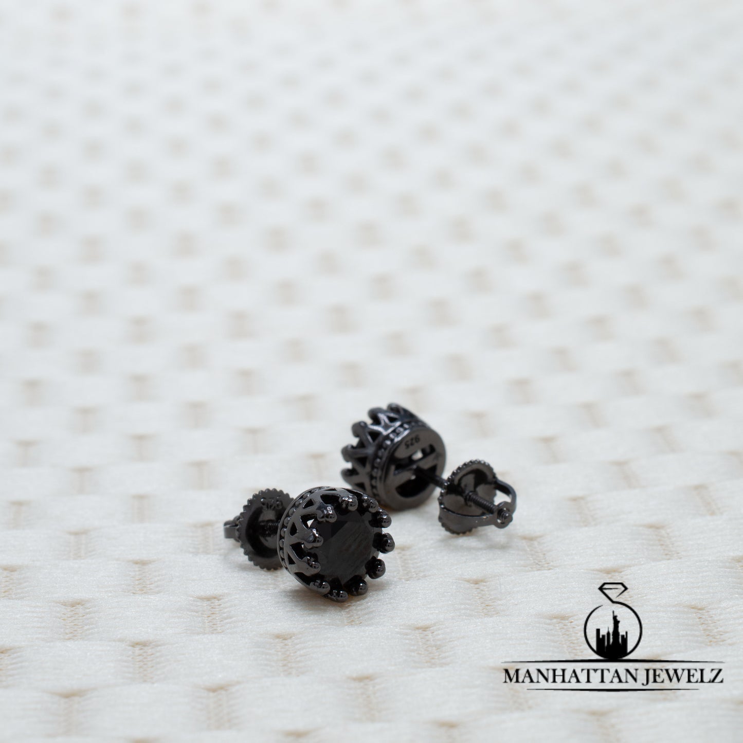 Real Silver CZ Stud Earrings # 927153