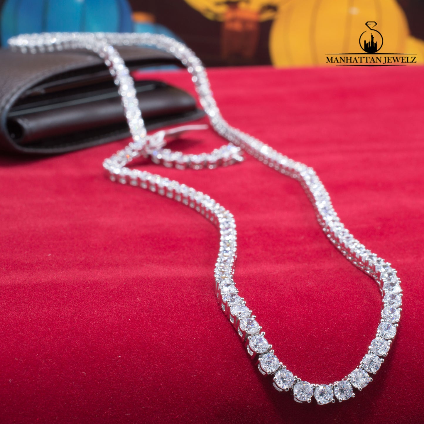 Real Silver Tennis Necklace # 928551