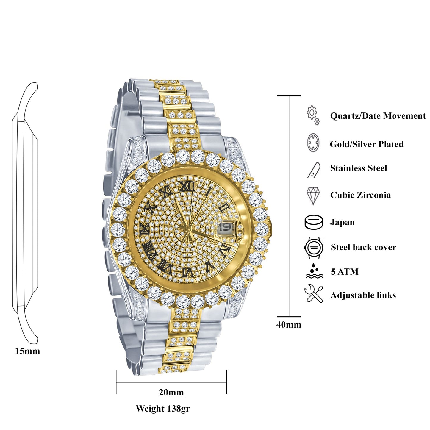 STEEL CZ WATCH I 100081