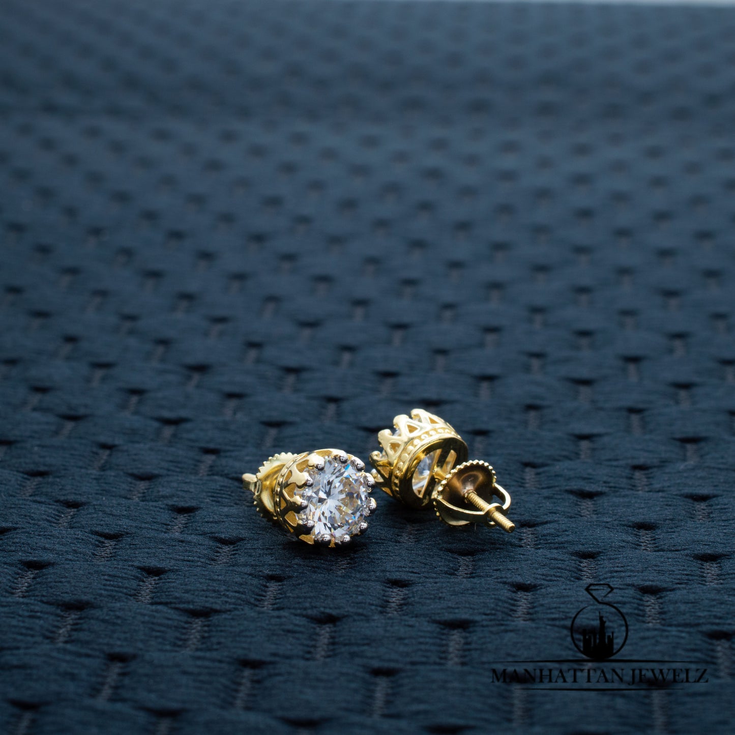 Real Silver CZ Stud Earrings # 927152